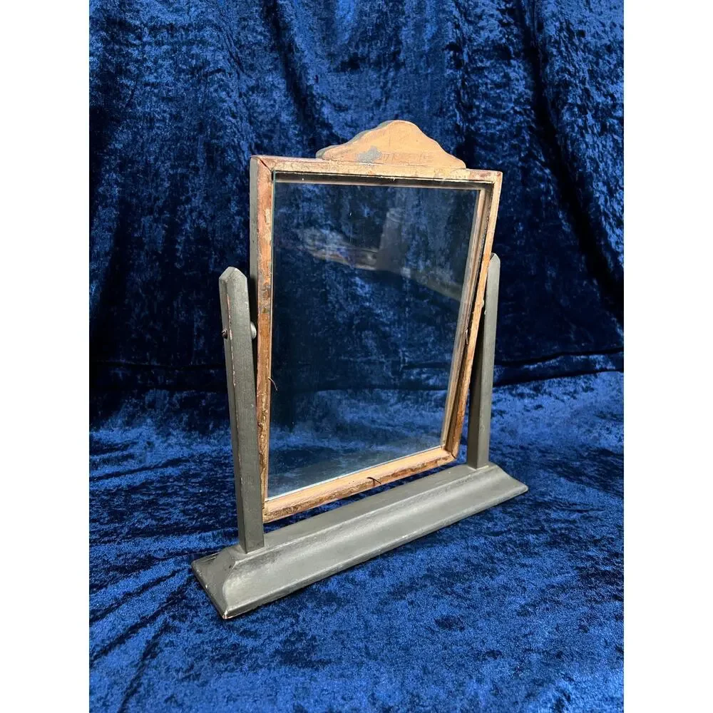 Antique Art Deco Tabletop Picture Frame – Silver Tone Ornate Tilt Design